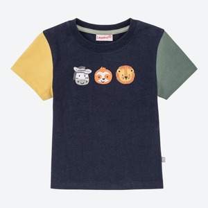 Baby-Jungen-T-Shirt mit Tier-Applikationen, Dark-blue