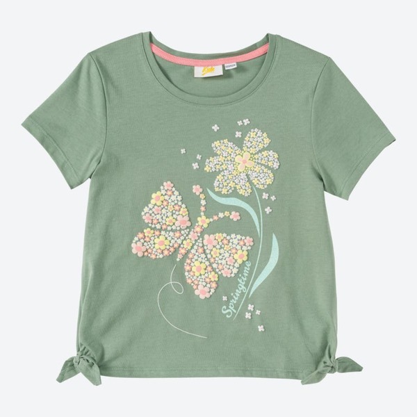 Bild 1 von Mädchen-T-Shirt mit Zierschleifen, Green