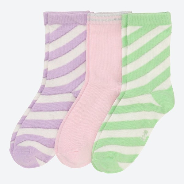 Bild 1 von Mädchen-Socken mit Streifendesign, 3er-Pack, Green