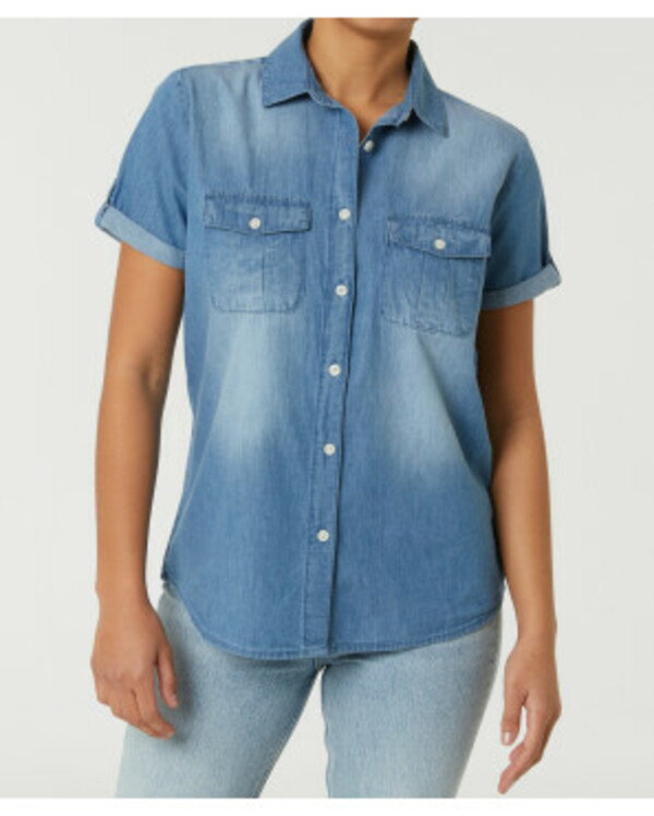 Bild 1 von Jeansbluse Kurzarm
       
      Janina, Knopfleiste
     
      jeansblau