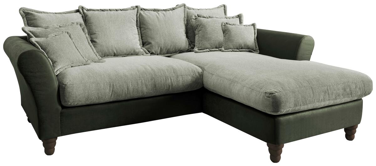 Bild 1 von Wohnlandschaft Cordula Grün/Hellgrün Mikrofaser, Grün, Hellgrün