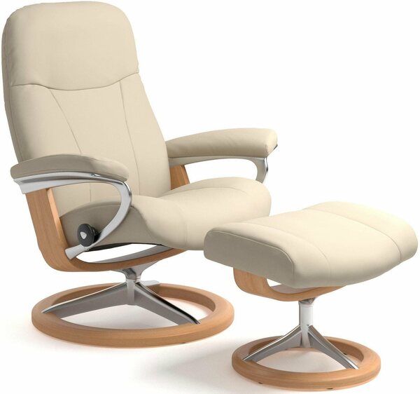 Bild 1 von Stressless® Hocker Garda, mit Signature Base, Gestell Eichefarben, Beige