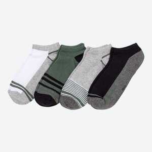 Herren-Sneaker-Socken mit Kontrast-Design, 4er-Pack, Gray