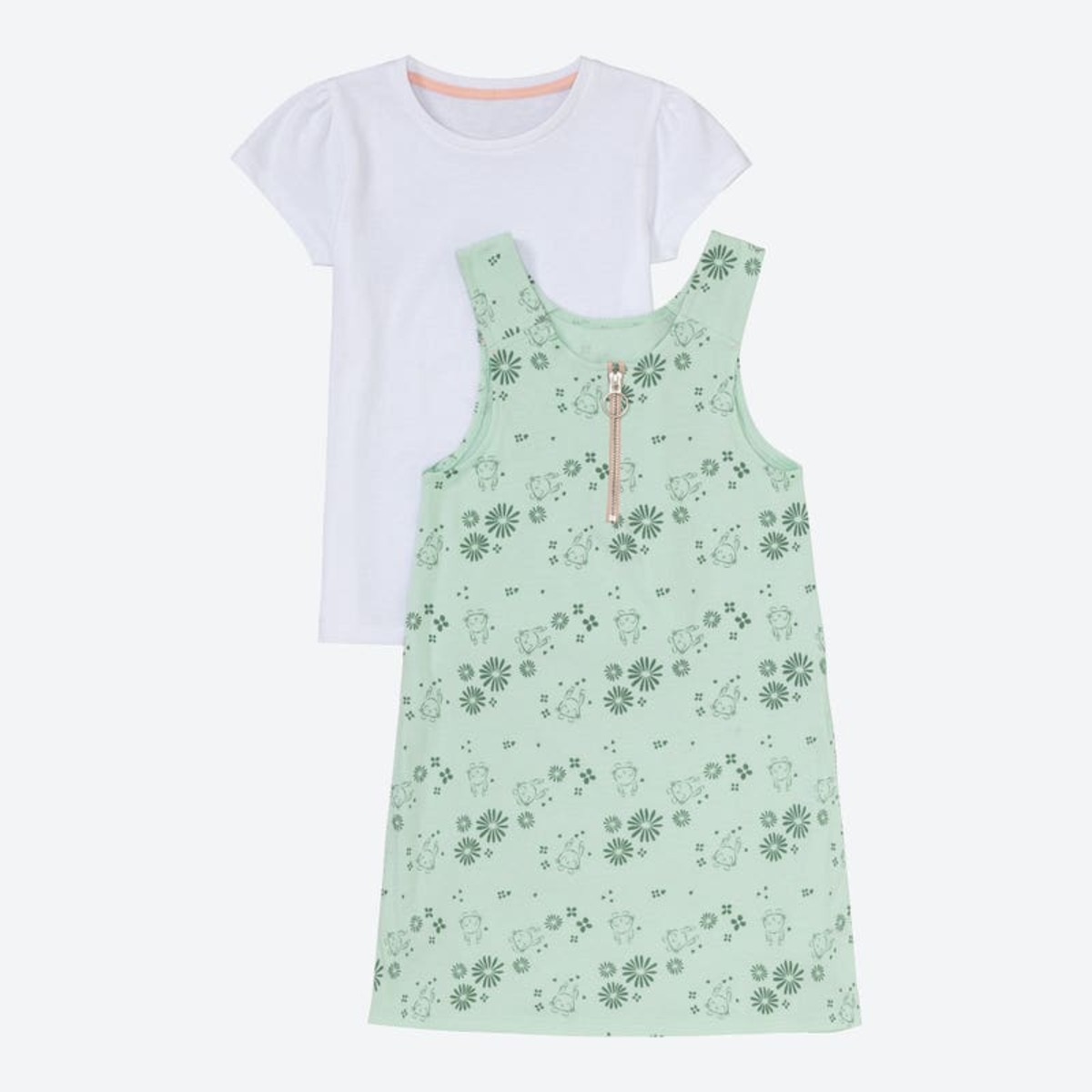 Bild 1 von Mädchen-Set mit Hasen-Muster, 2-teilig, Light-green