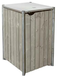 Mülltonnenbox Hide Grau/Naturfarben, Grau, Naturfarben
