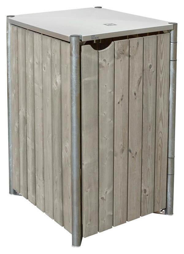 Bild 1 von Mülltonnenbox Hide Grau/Naturfarben, Grau, Naturfarben