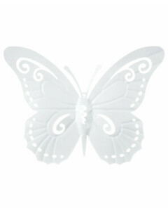 Wanddeko Schmetterling
       
      ca. 36 x 25,5 x 1 cm
     
      weiß