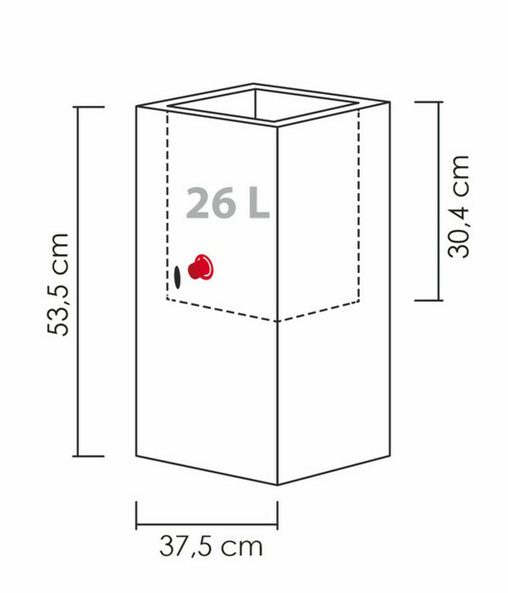 Bild 4 von Scheurich Kunststoff-Topf Muretto High, quadratisch