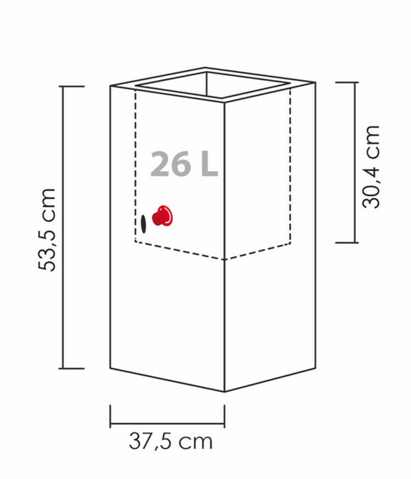 Bild 4 von Scheurich Kunststoff-Topf Muretto High, quadratisch