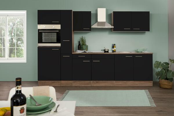 Bild 1 von KÜCHENLEERBLOCK LBKB300EYS, Schwarz, Eichefarben