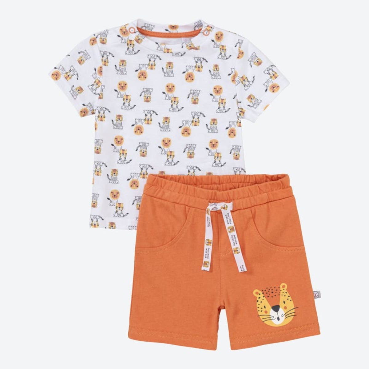 Bild 1 von Baby-Jungen-Set mit Leoparden-Aufdruck, 2-teilig, Orange