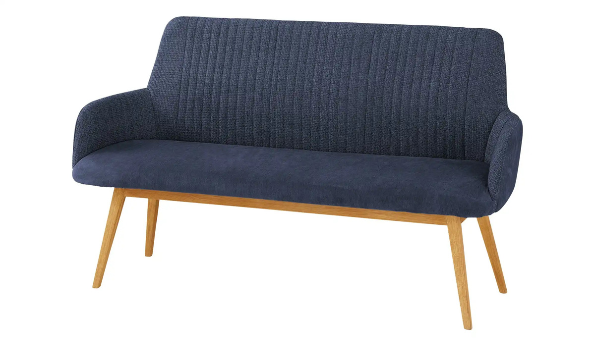 Bild 1 von Woodford Polsterbank  mit Kombi-Bezug Menda Dunkelblau Wildeiche, geölt
