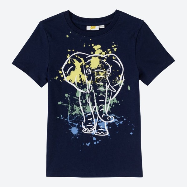 Bild 1 von Jungen-T-Shirt mit Elefanten-Frontaufdruck, Dark-blue