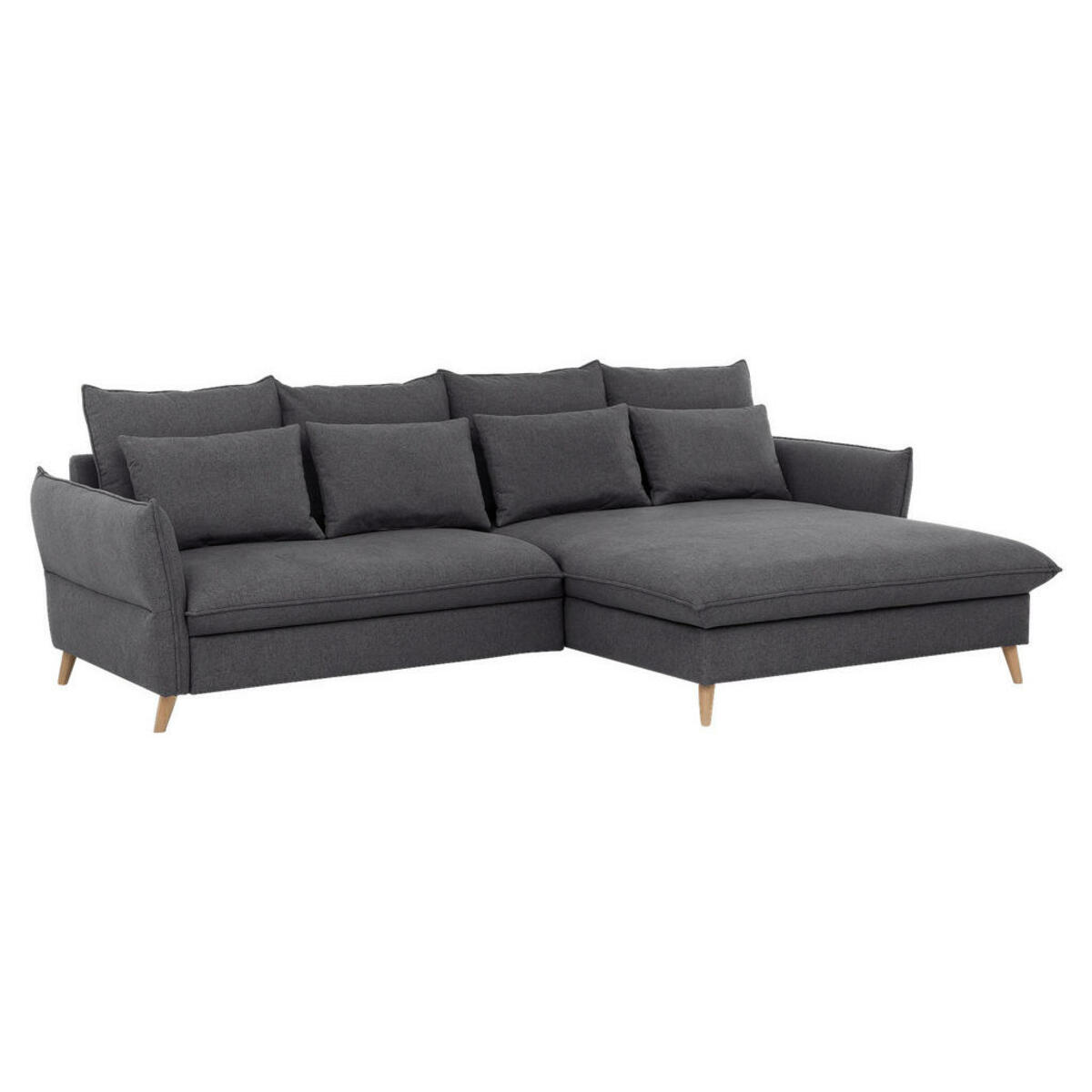 Bild 1 von Livetastic Eckschlafsofa, Grau, Textil, Buche, vollmassiv, Uni, 4-Sitzer, Füllung: Schaumstoffflocken,Schaumstoffflocken, 274x170 cm, Stoffauswahl, seitenverkehrt erhältlich, Schlafen auf Sitzhöhe