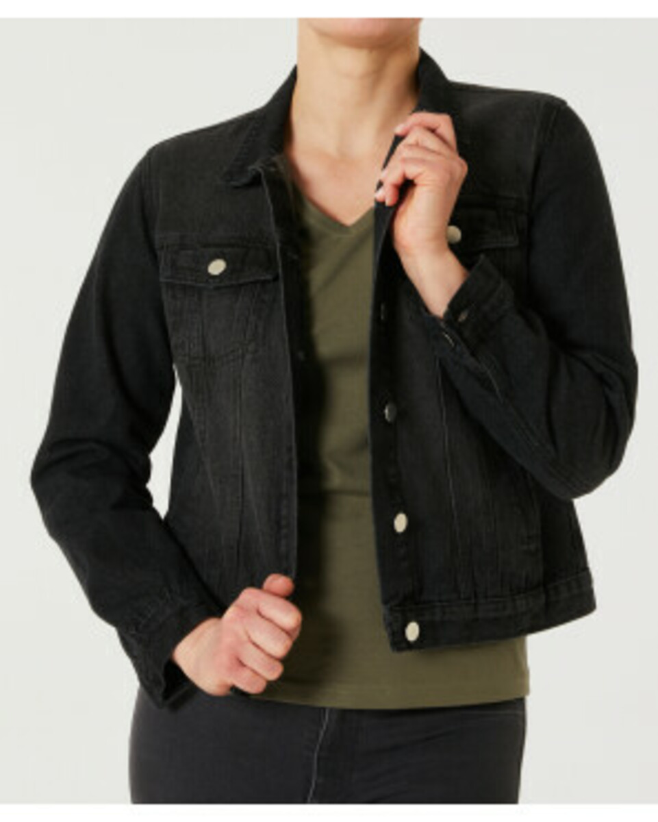Bild 1 von Schwarze Jeansjacke
       
      Janina, Seitentaschen
     
      Denim black
