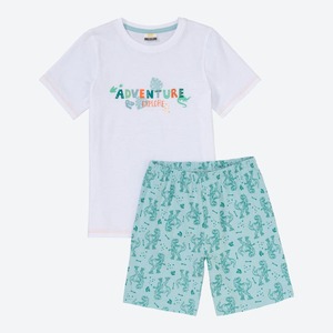 Jungen-Shorty mit Dino-Muster, 2-teilig, Turquoise