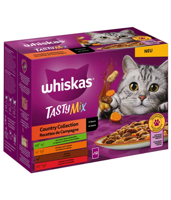 Bild 1 von Whiskas® Nassfutter für Katzen Multipack Tasty Mix Country Collection in Sauce, Adult