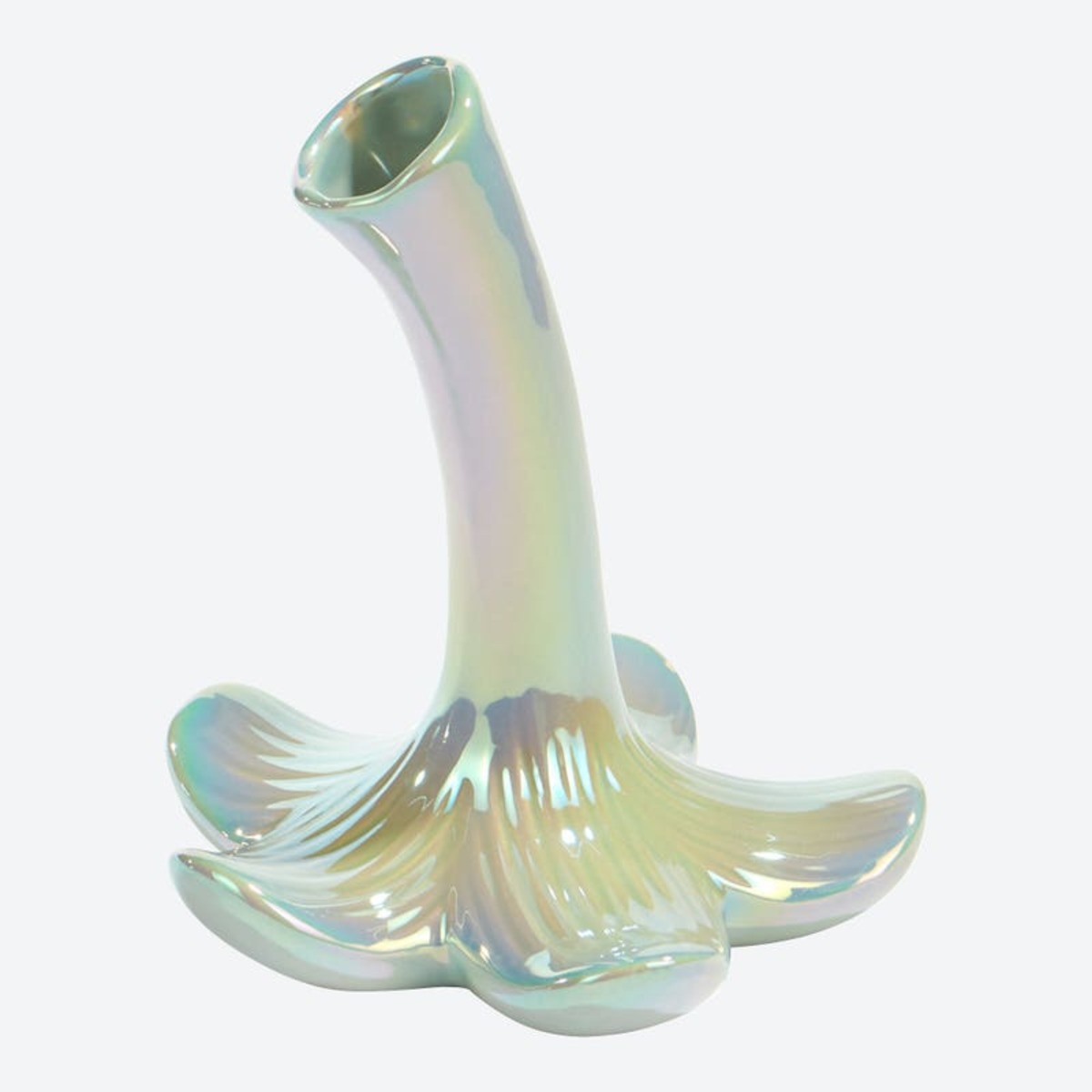 Bild 1 von Keramik-Vase in Perlmutt-Optik, ca. 14x14x17cm, Light-green