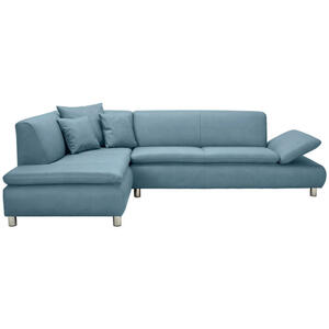 Max Winzer Ecksofa, Blau, Textil, 4-Sitzer, Ottomane links, nicht einzeln stellbar, L-Form, 270x190 cm, Goldenes M, Made in Europe, Rücken echt, Wohnzimmer, Sofas & Couches, Wohnlandschaften, Ecksof