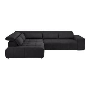 Ecksofa 'Orion' in Schwarz, Schwarz