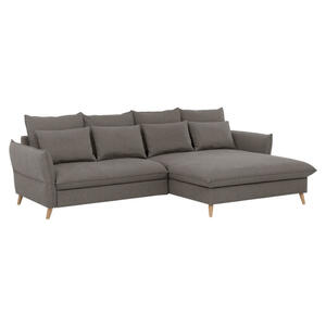 Livetastic Eckschlafsofa, Hellbraun, Textil, Buche, vollmassiv, Uni, 4-Sitzer, Füllung: Schaumstoffflocken,Schaumstoffflocken, 274x170 cm, Stoffauswahl, seitenverkehrt erhältlich, Schlafen auf Sitz
