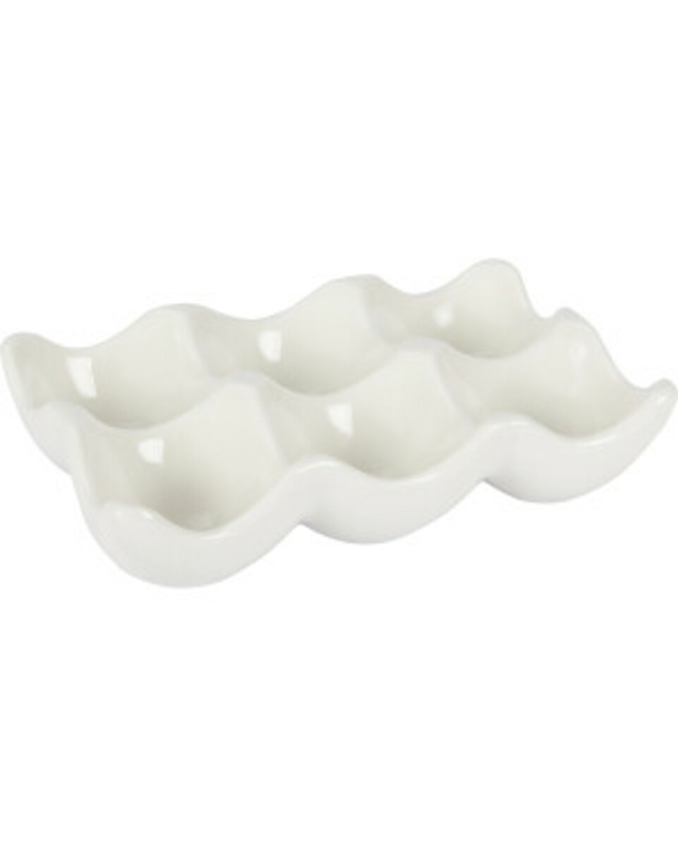 Bild 1 von Eierhalter Porzellan
       
      ca. 14 x 14 x 3 cm
     
      weiß