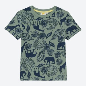 Jungen-T-Shirt mit Safari-Muster, Green
