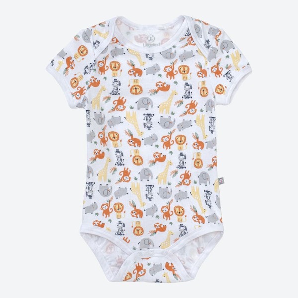 Bild 1 von Baby-Jungen-Body mit Tiermuster, White