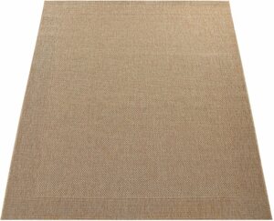 Teppich Waregem 621, Paco Home, rechteckig, Höhe: 4 mm, Flachgewebe, meliert, mit Bordüre, Outdoor geeignet, Wohnzimmer, Beige