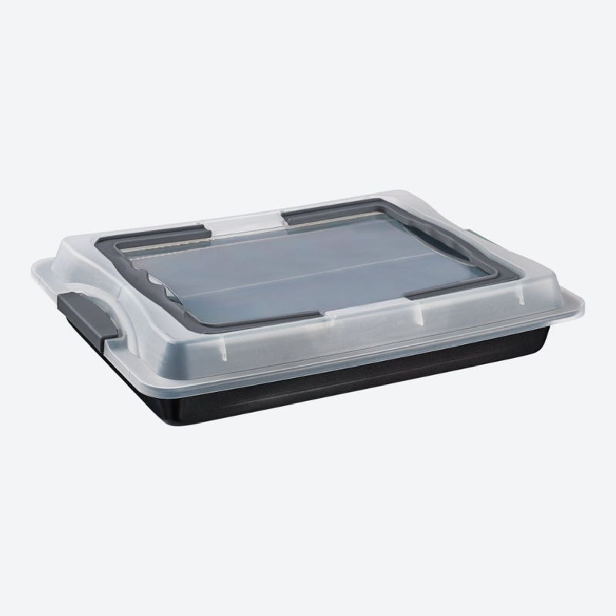 Bild 1 von Backblech mit Transport-Haube, ca. 43x30x8cm, Dark-gray