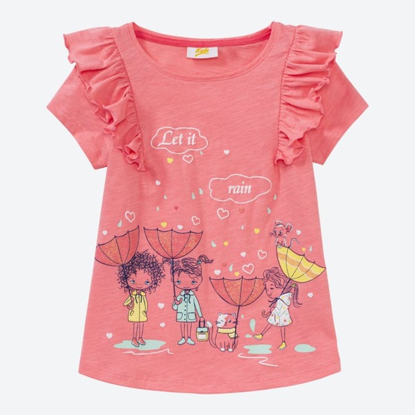 Bild 1 von Mädchen-T-Shirt mit Rüschen, Rose