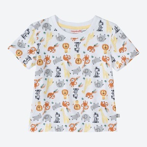 Baby-Jungen-T-Shirt mit Tier-Muster, White