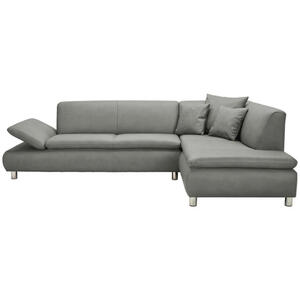 Max Winzer Ecksofa, Grau, Textil, 4-Sitzer, Ottomane rechts, nicht einzeln stellbar, L-Form, 270x190 cm, Goldenes M, Made in Europe, Rücken echt, Wohnzimmer, Sofas & Couches, Wohnlandschaften, Eckso