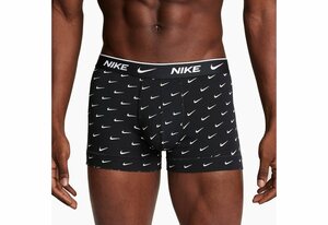 NIKE Underwear Boxer TRUNK 3PK (Packung, 3-St., 3er-Pack) aus Baumwoll-Stretch, Schwarz