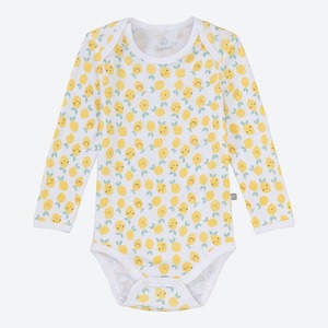 Baby-Mädchen-Body mit Zitronen-Muster, Yellow