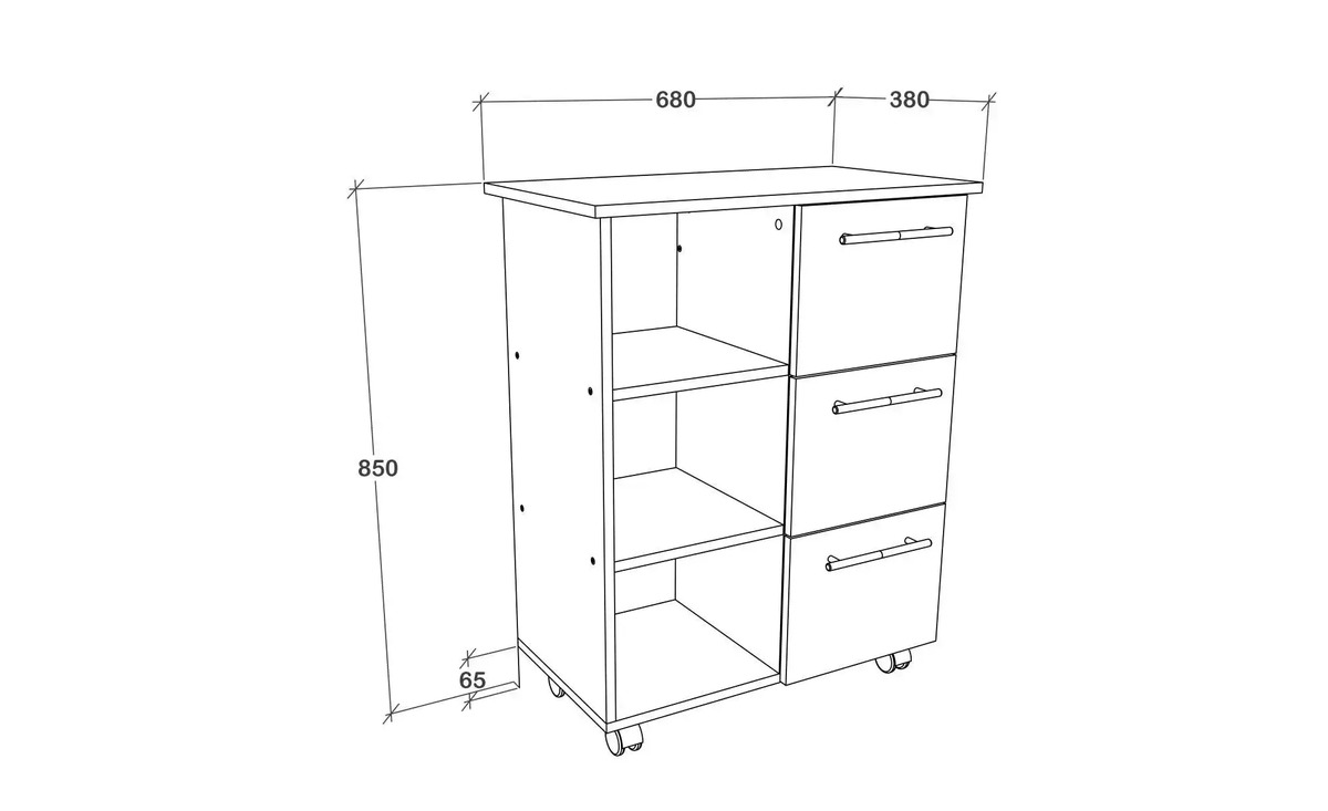 Bild 3 von Servierwagen Weiß