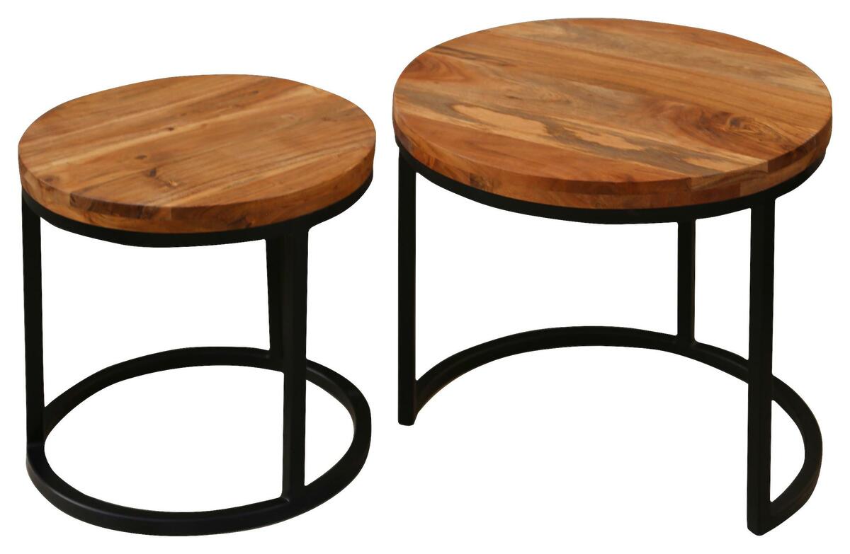 Bild 1 von Satztisch Selma in Schwarz/Akazienfarben, Schwarz, Akaziefarben