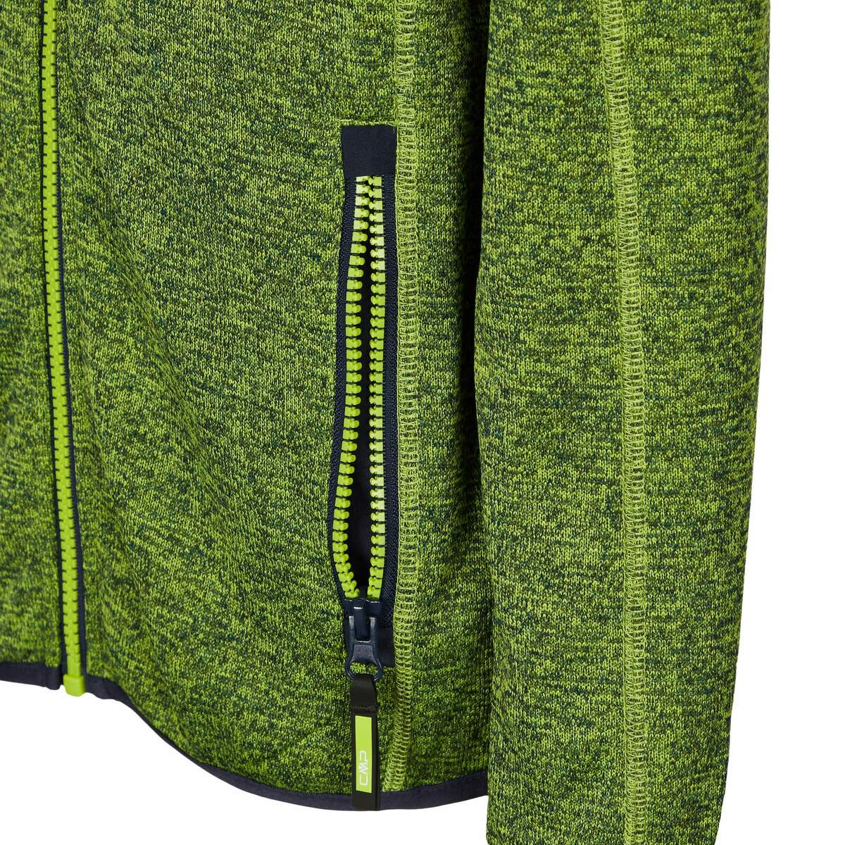 Bild 4 von CMP KID JACKET FIX HOOD Kinder Fleecejacke LIMEGREEN-B.BLUE