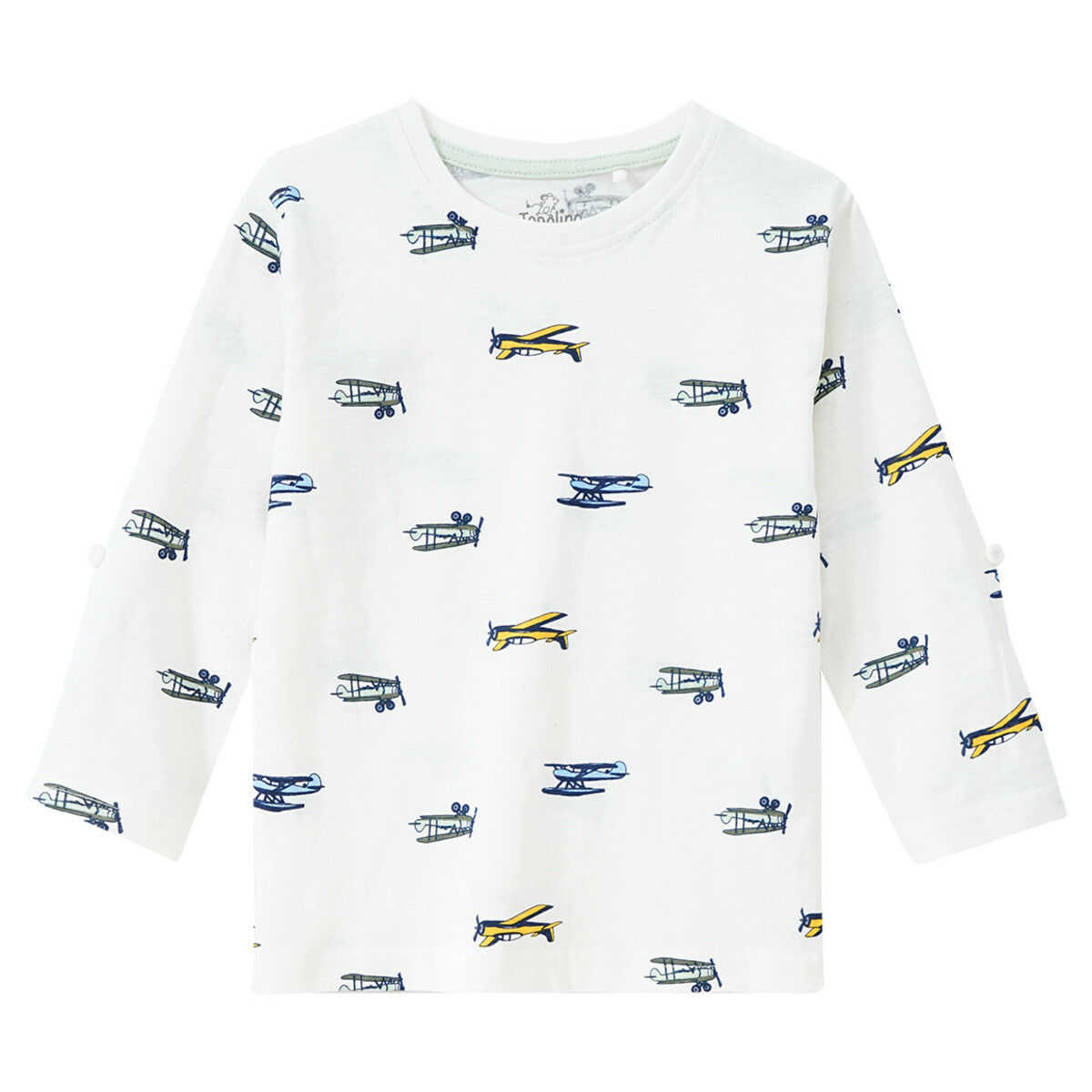 Bild 1 von Jungen Langarmshirt mit Allover-Print WEISS