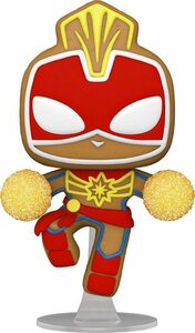 Funko Actionfigur »Funko Pop! - Marvel - The Avengers - Holiday – GINGERBREAD CAPTAIN MARVEL #936«, (Fensterbox)