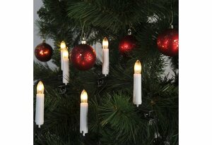 STAR TRADING Christbaumkerzen »Kerzenlichterkette Baumkerzen Weihnachten 25 Glühlampen E10 L: 12m für Innen«, 25-flammig