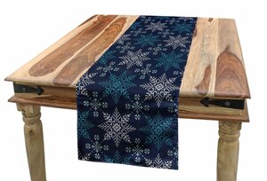 Abakuhaus Tischläufer »Esszimmer Küche Rechteckiger Dekorativer Tischläufer«, Schneeflocke Winter Holiday Theme