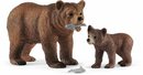 Bild 1 von Schleich® Spielfigur »Wild Life, Grizzlybär-Mutter mit Jungem (42473)«