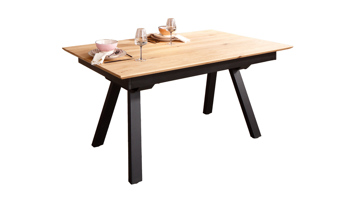 Bild 1 von Esstisch 160 - 245 cm ausziehbar Wildeiche massiv - HEDDA