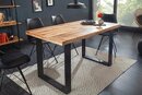 Bild 1 von riess-ambiente Esstisch »IRON CRAFT 120cm natur / schwarz«, Massivholz · Kufen-Gestell · Industrial Design · Mangoholz