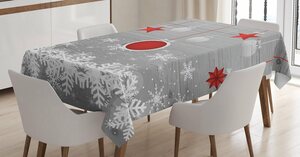 Abakuhaus Tischdecke »Personalisiert Farbfest Waschbar Für den Außen Bereich geeignet Klare Farben«, Weihnachten Sterne-Flitter Schnee