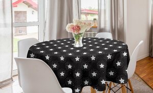 Abakuhaus Tischdecke »Kreis Tischdecke Abdeckung für Esszimmer Küche Dekoration«, Sterne Grungy Sterne Rays Theme