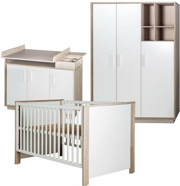 Bild 1 von roba® Babyzimmer-Komplettset »Olaf«, (Set, 3-St), mit Kinderbett, Schrank und Wickelkommode