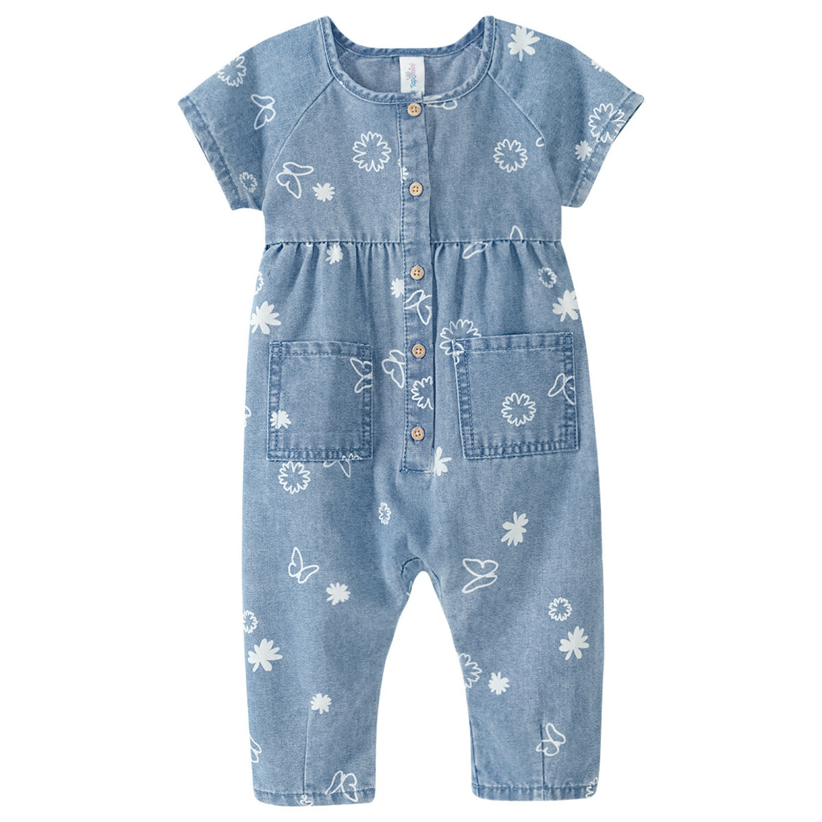 Bild 1 von Baby Overall in Denim-Optik BLAU / WEISS