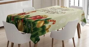 Abakuhaus Tischdecke »Personalisiert Farbfest Waschbar Für den Außen Bereich geeignet Klare Farben«, Weihnachten Noel Ribbons